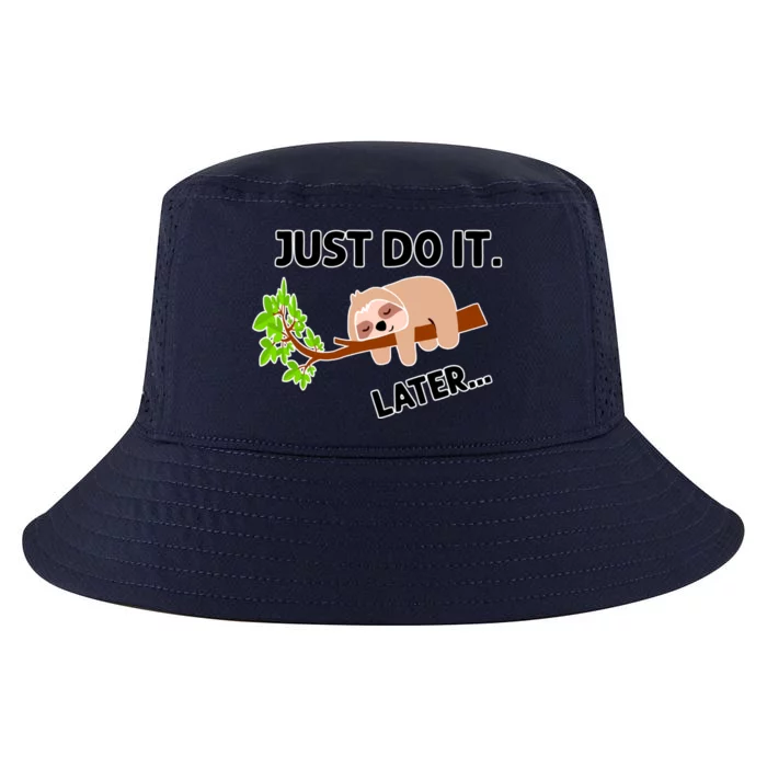 Just Do It Later Funny Lazy Sloth Cool Comfort Performance Bucket Hat