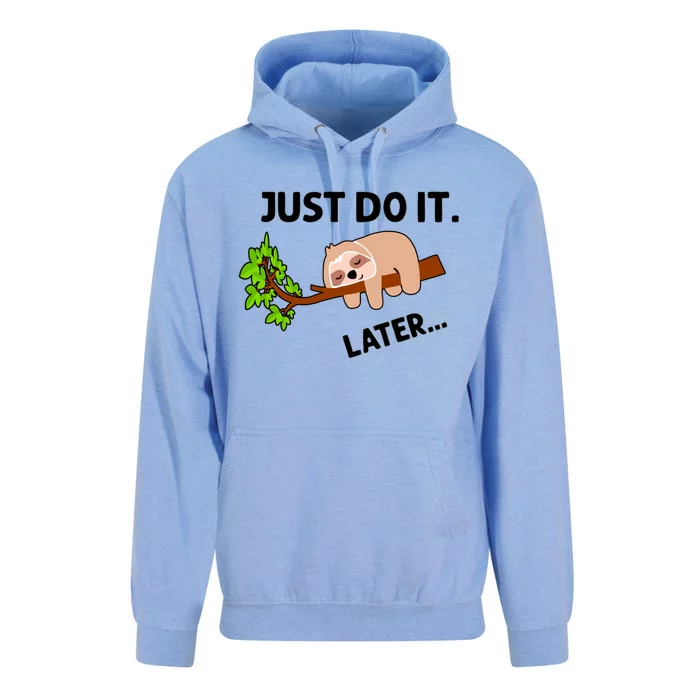 Just Do It Later Funny Lazy Sloth Unisex Surf Hoodie