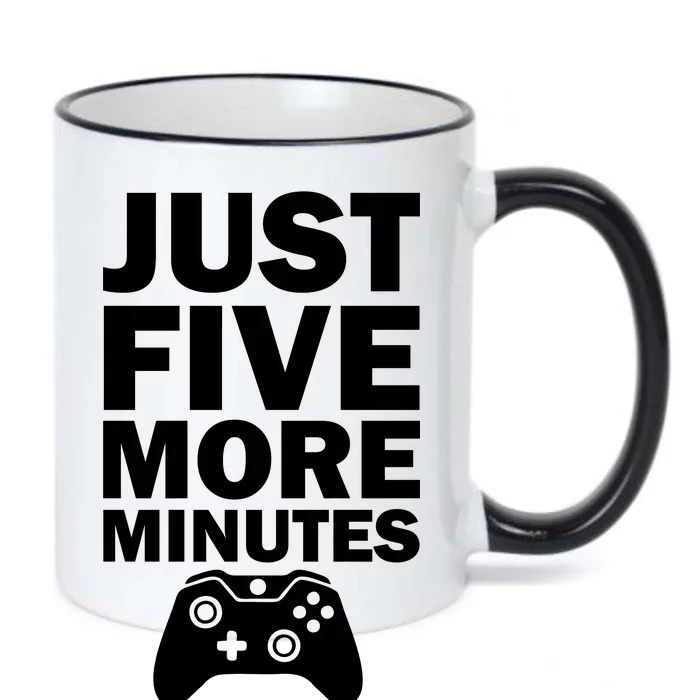 Just Five More Minutes Funny Video Game Black Color Changing Mug