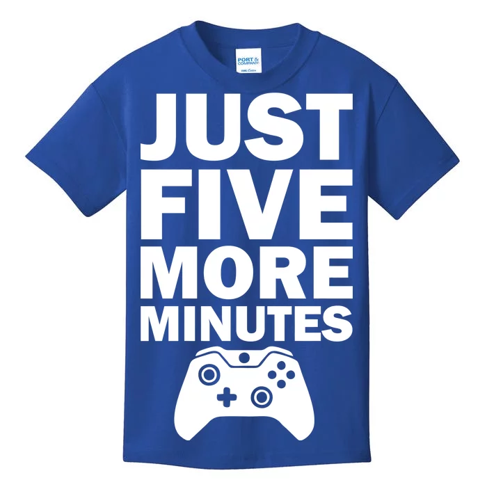 Just Five More Minutes Funny Video Game Kids T-Shirt