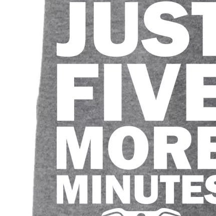 Just Five More Minutes Funny Video Game Doggie 3-End Fleece Hoodie