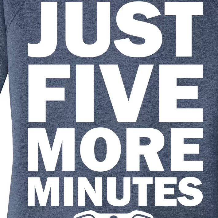 Just Five More Minutes Funny Video Game Women's Perfect Tri Tunic Long Sleeve Shirt