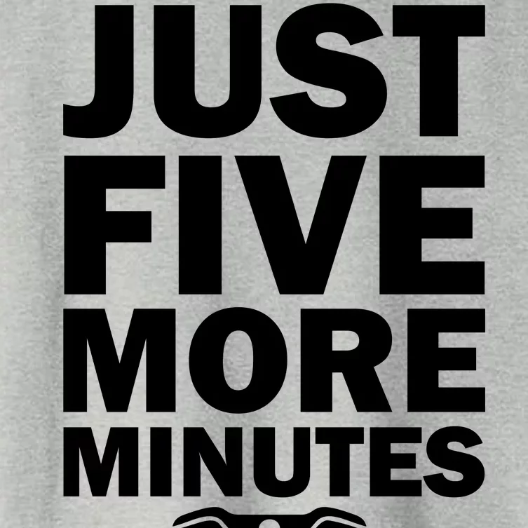 Just Five More Minutes Funny Video Game Women's Crop Top Tee