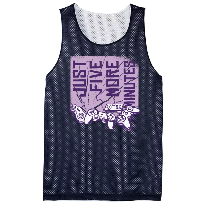 Just Five More Minutes Game Mesh Reversible Basketball Jersey Tank