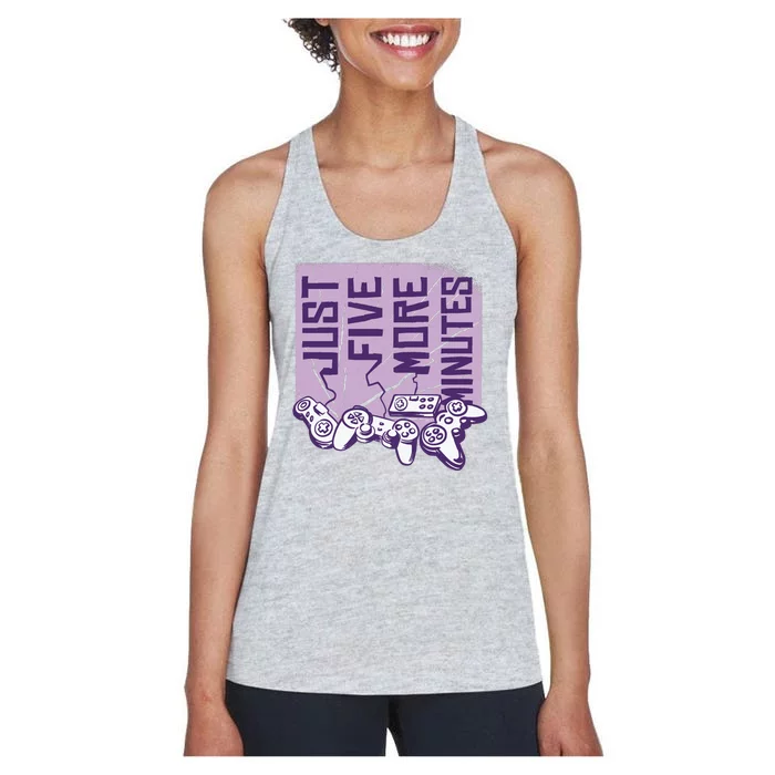 Just Five More Minutes Game Women's Racerback Tank