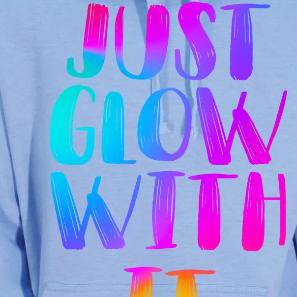 Just Glow With It Funny Retro Unisex Surf Hoodie