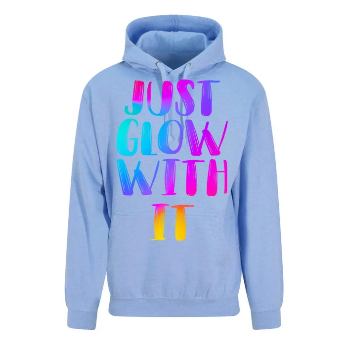 Just Glow With It Funny Retro Unisex Surf Hoodie