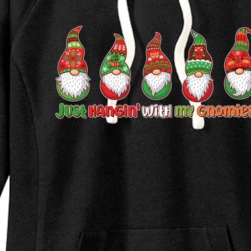 Just Hanging with My Gnomies Christmas Women's Fleece Hoodie