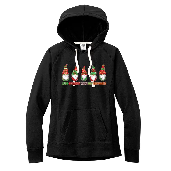 Just Hanging with My Gnomies Christmas Women's Fleece Hoodie