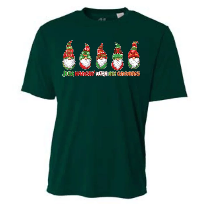 Just Hanging with My Gnomies Christmas Cooling Performance Crew T-Shirt