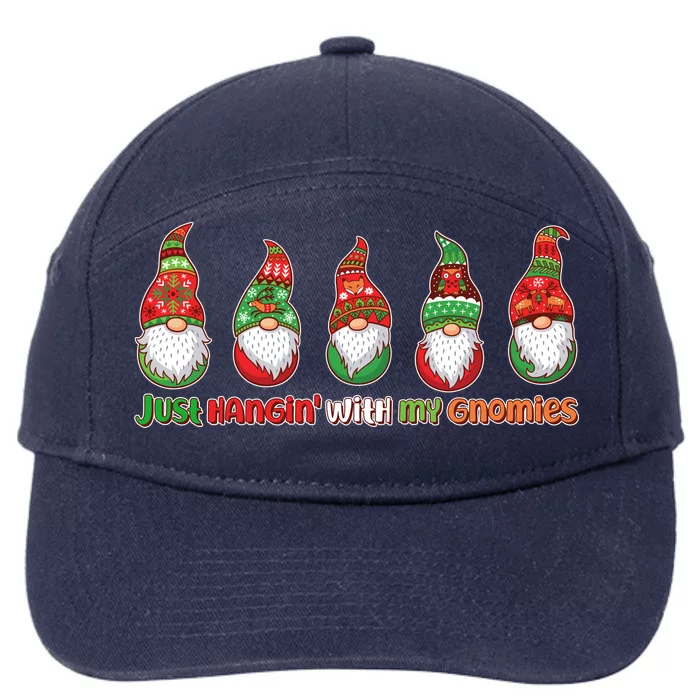 Just Hanging with My Gnomies Christmas 7-Panel Snapback Hat