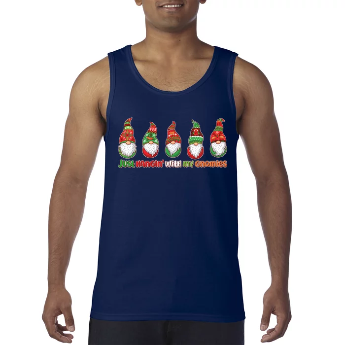 Just Hanging with My Gnomies Christmas Tank Top