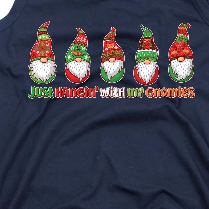 Just Hanging with My Gnomies Christmas Tank Top