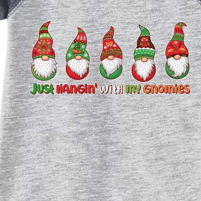 Just Hanging with My Gnomies Christmas Infant Baby Jersey Bodysuit