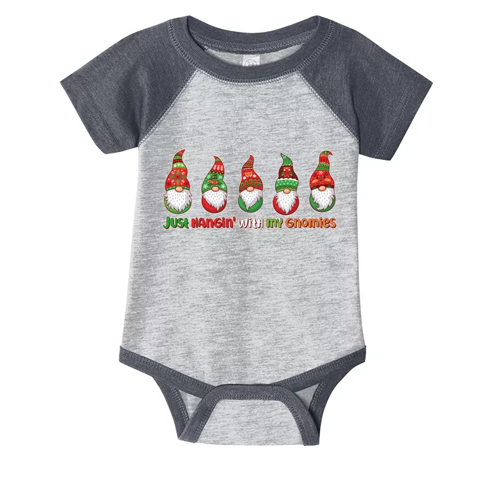 Just Hanging with My Gnomies Christmas Infant Baby Jersey Bodysuit