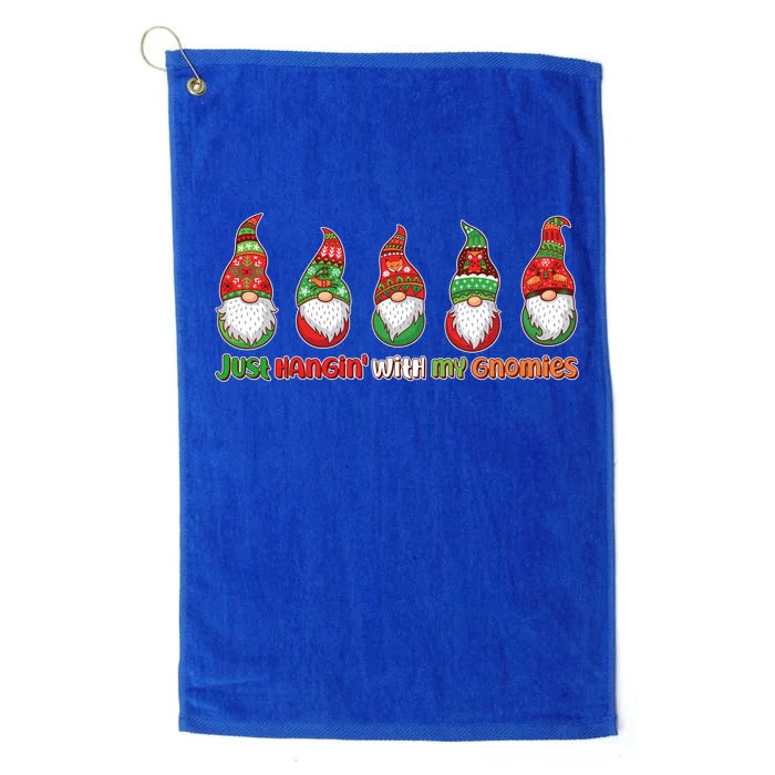 Just Hanging with My Gnomies Christmas Platinum Collection Golf Towel