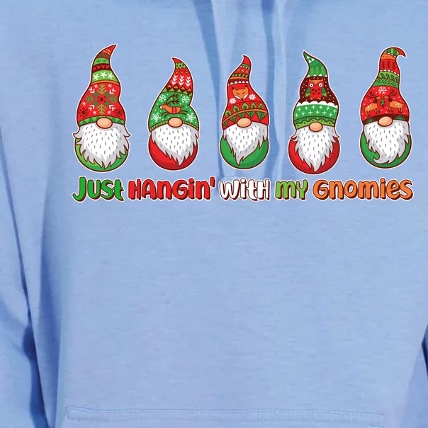 Just Hanging with My Gnomies Christmas Unisex Surf Hoodie