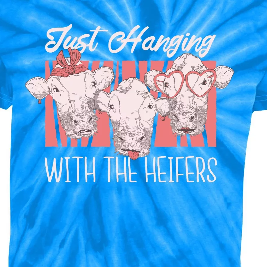 Just Hanging With The Heifers Kids Tie-Dye T-Shirt