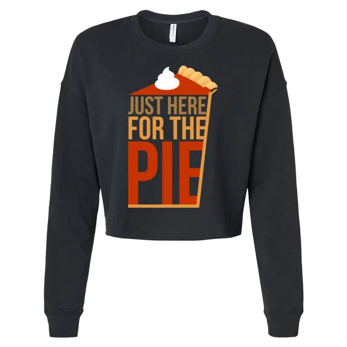 Just Here For The Pie Cropped Pullover Crew