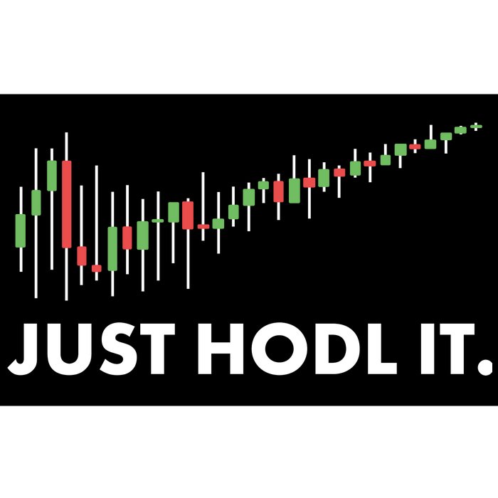 Just HODL It Moon Chart Crypto Currency Bumper Sticker