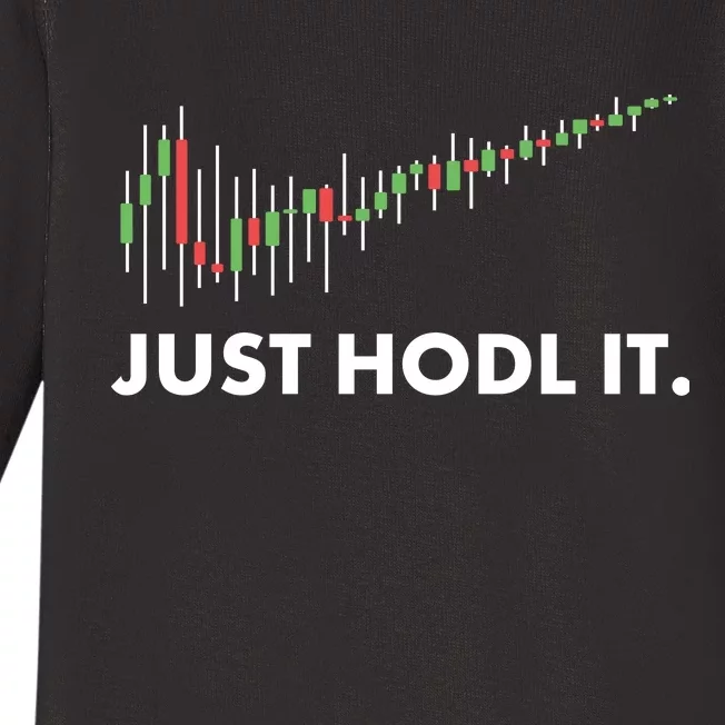 Just HODL It Moon Chart Crypto Currency Baby Long Sleeve Bodysuit