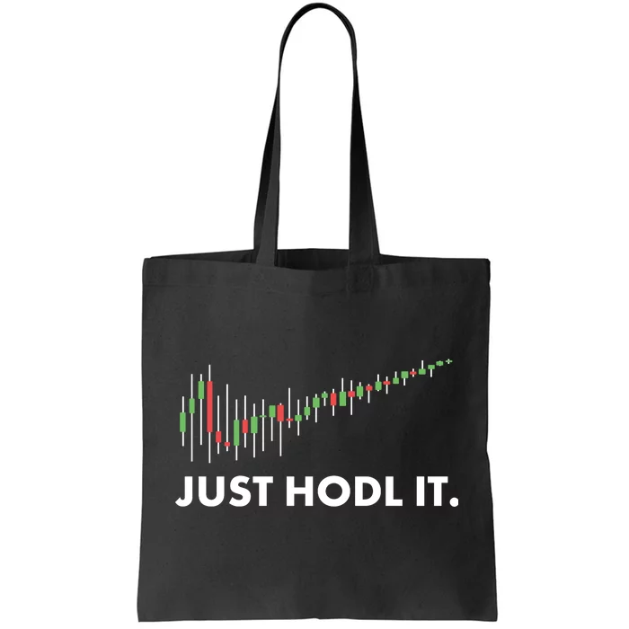 Just HODL It Moon Chart Crypto Currency Tote Bag