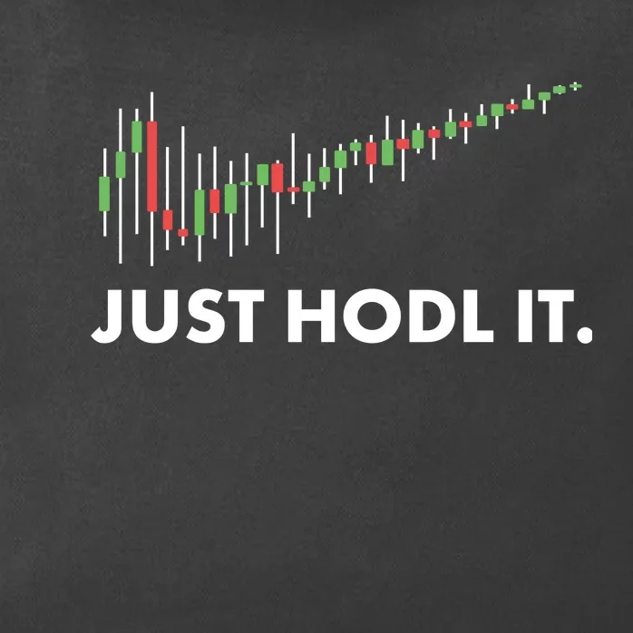 Just HODL It Moon Chart Crypto Currency Zip Tote Bag