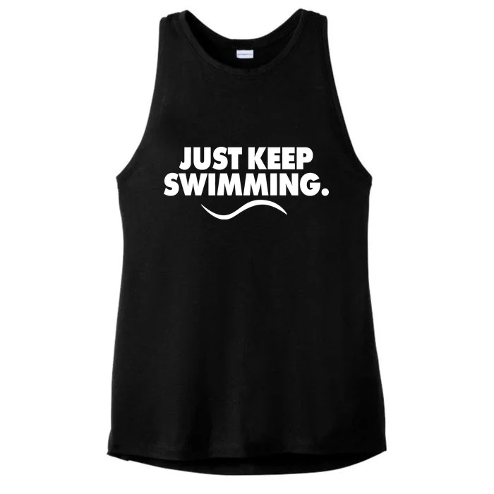 Just Keep Swimming Ladies Tri-Blend Wicking Tank