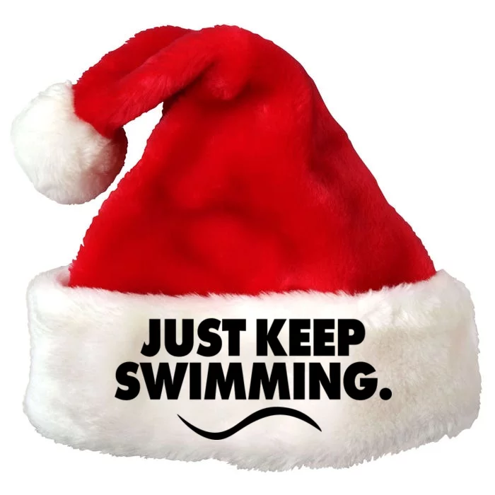 Just Keep Swimming Premium Christmas Santa Hat