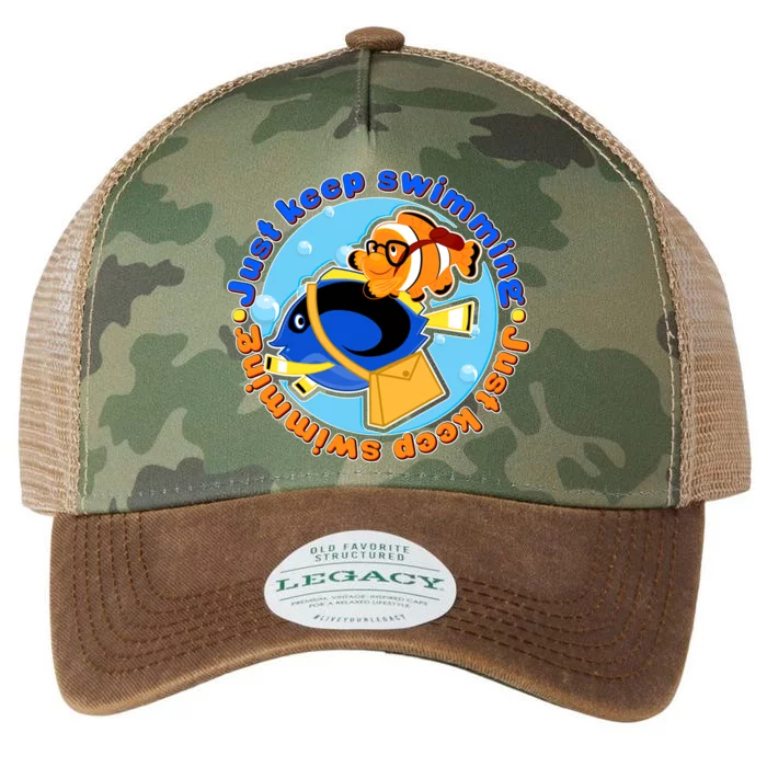 Just Keep Swimming Fish Legacy Tie Dye Trucker Hat