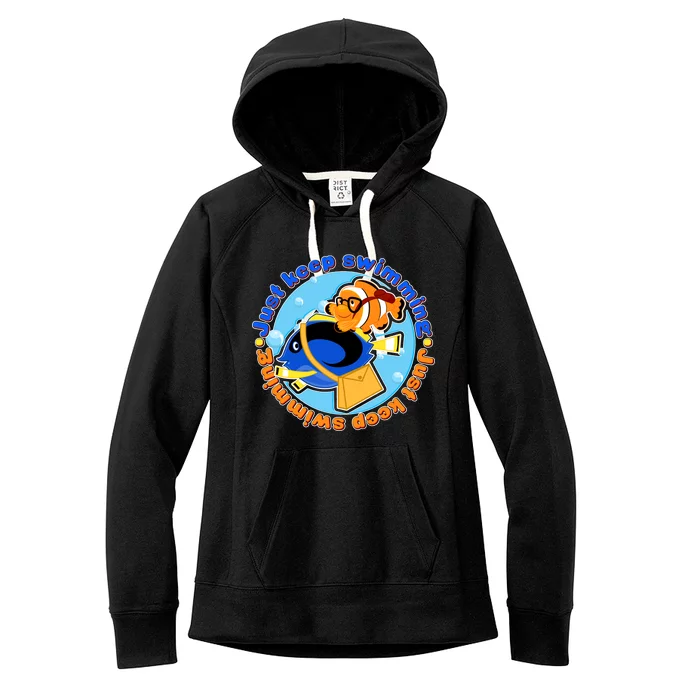 Just Keep Swimming Fish Women's Fleece Hoodie