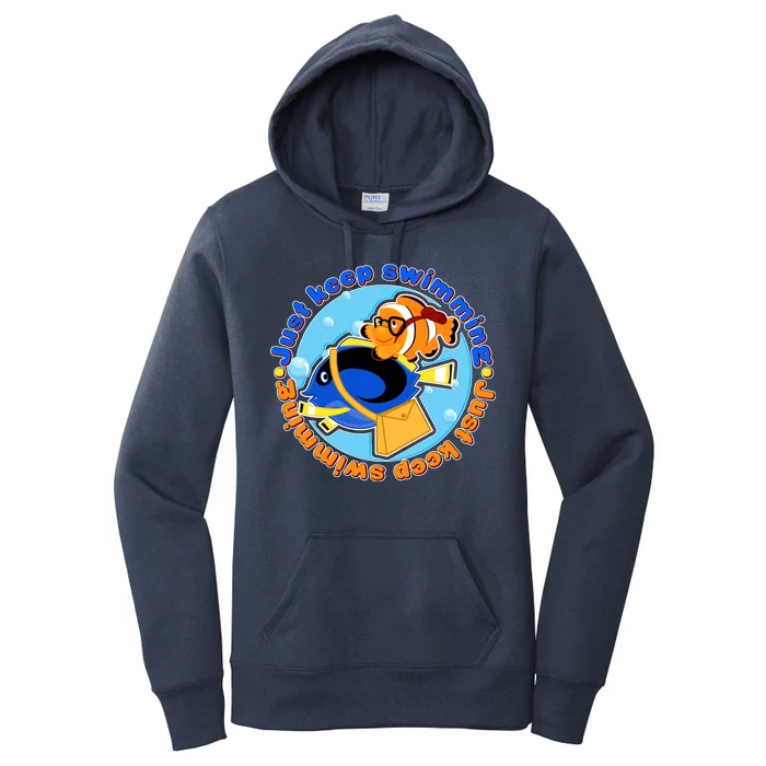 Just Keep Swimming Fish Women's Pullover Hoodie