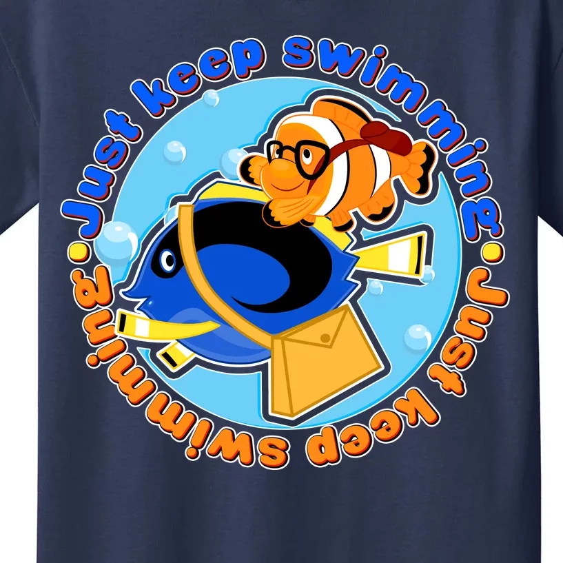 Just Keep Swimming Fish Kids T-Shirt