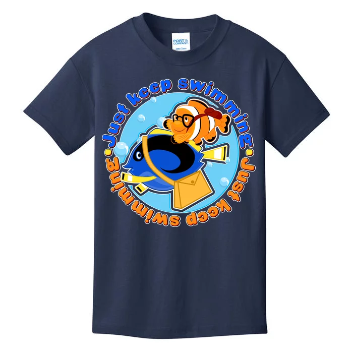 Just Keep Swimming Fish Kids T-Shirt