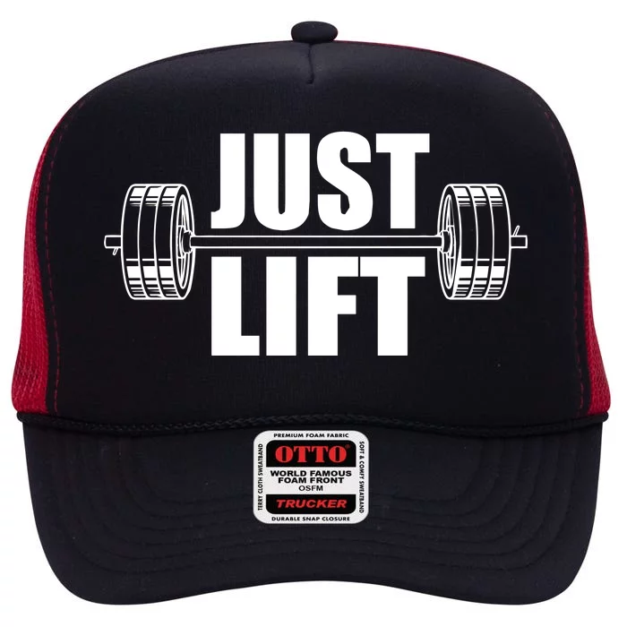 Just Lift Gym Workout High Crown Mesh Trucker Hat