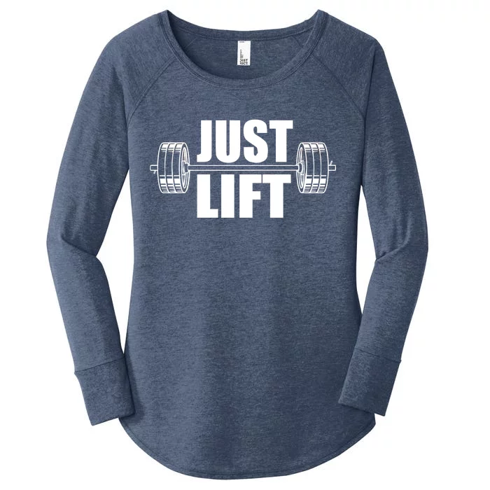 Just Lift Gym Workout Women's Perfect Tri Tunic Long Sleeve Shirt