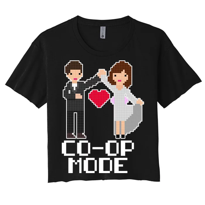 Just Married Co-op Mode Funny Marriage Women's Crop Top Tee