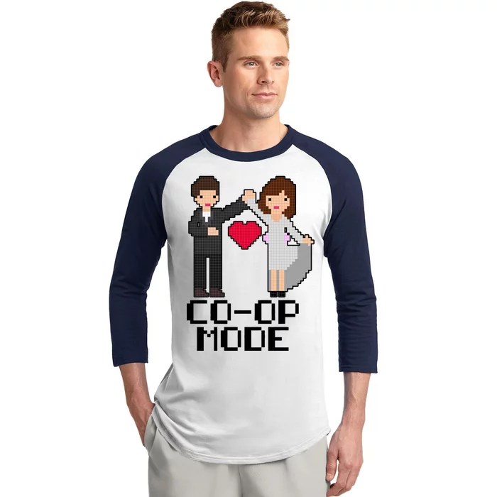 Just Married Co-op Mode Funny Marriage Baseball Sleeve Shirt