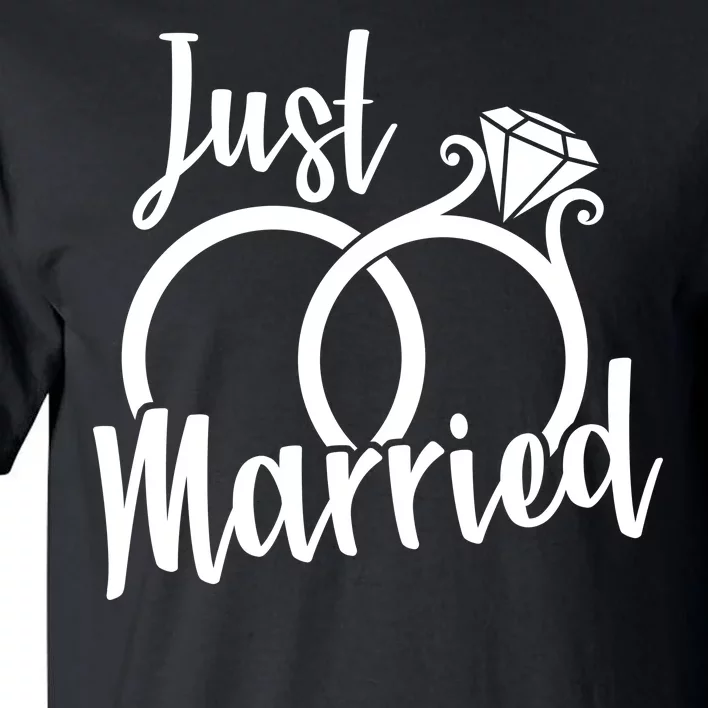 Just Married Ring Logo Tall T-Shirt