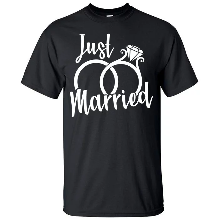 Just Married Ring Logo Tall T-Shirt