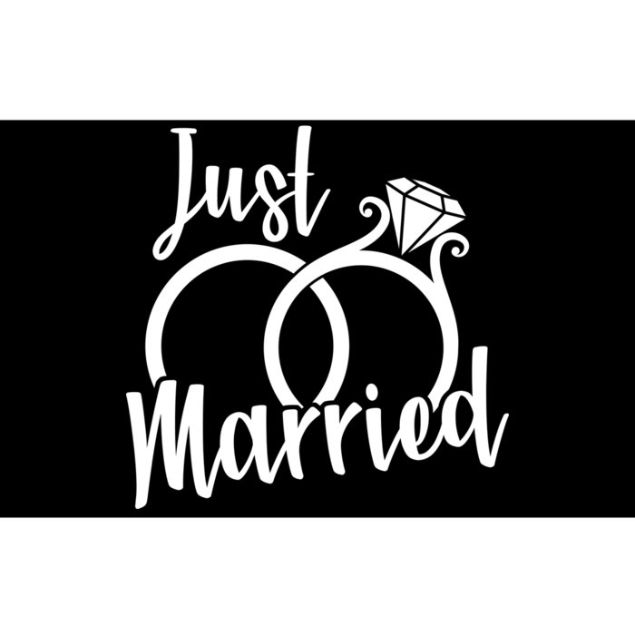 Just Married Ring Logo Bumper Sticker