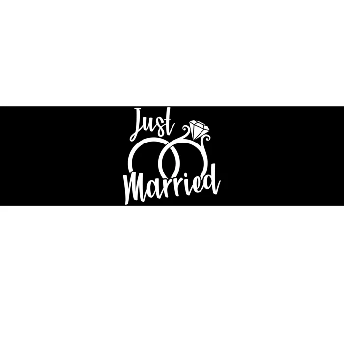 Just Married Ring Logo Bumper Sticker