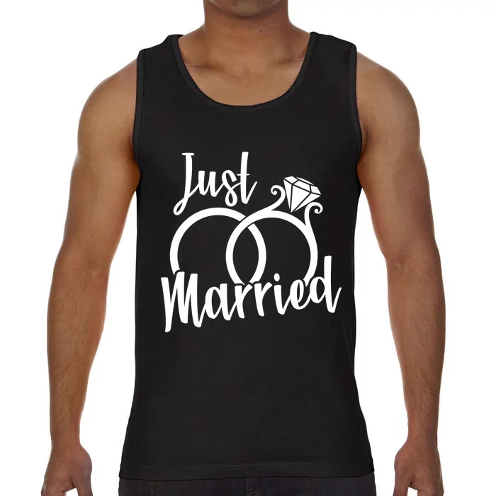 Just Married Ring Logo Comfort Colors® Tank Top