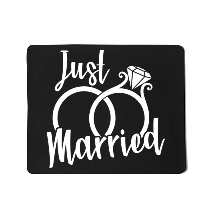 Just Married Ring Logo Mousepad