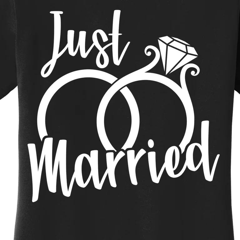 Just Married Ring Logo Women's T-Shirt