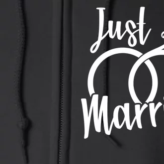 Just Married Ring Logo Full Zip Hoodie