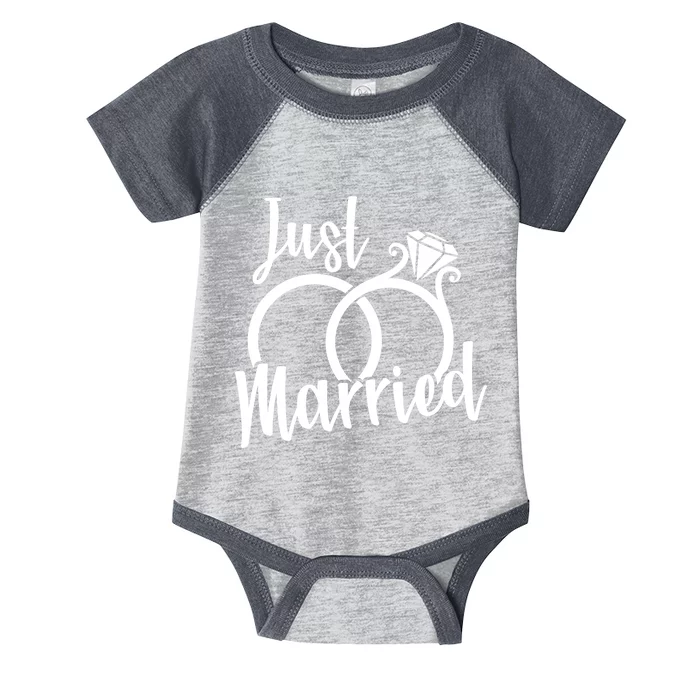 Just Married Ring Logo Infant Baby Jersey Bodysuit