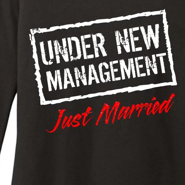 Just Married Under New Management Womens CVC Long Sleeve Shirt