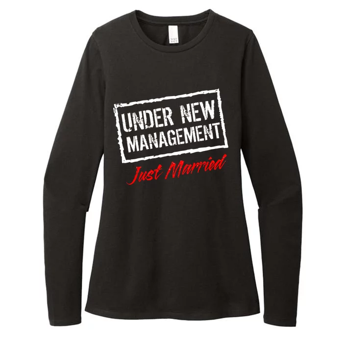 Just Married Under New Management Womens CVC Long Sleeve Shirt