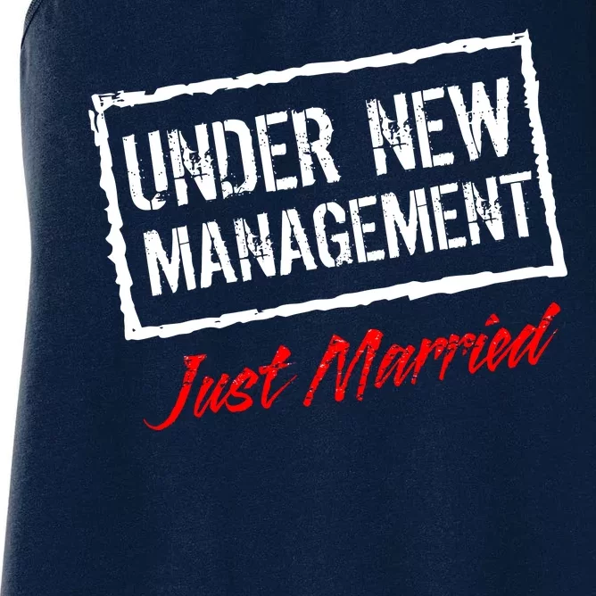 Just Married Under New Management Women's Racerback Tank